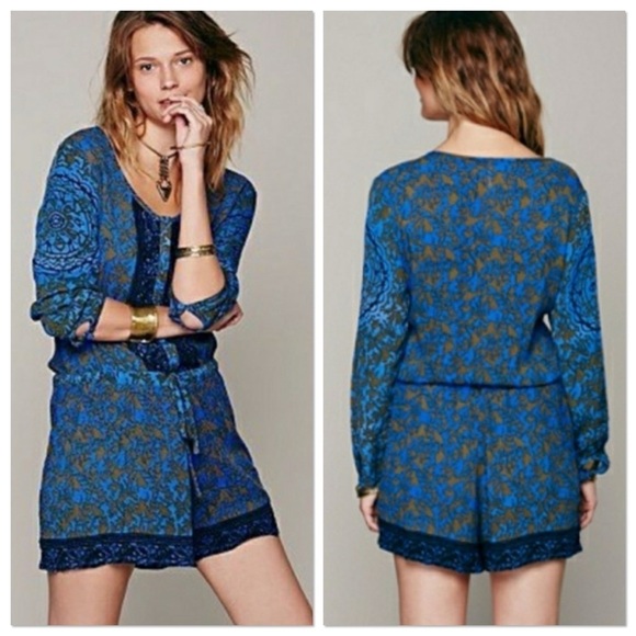 Free People Long Sleeve Resort Romper - Picture 2 of 16